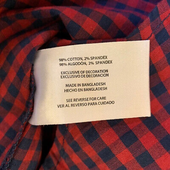 NWT GAP Men’s Long Sleeve Poplin Button Up Stretch Plaid Shirt - Picture 4 of 6